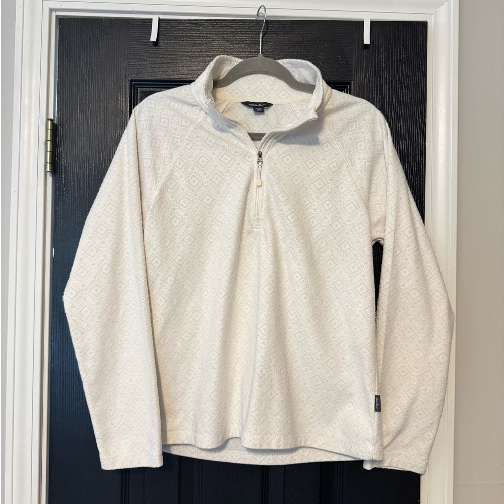 Women's Eddie Bauer White Quarter Zip